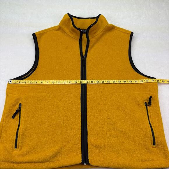 KMART Basic Editions Big Man Yellow Gold Fleece Full Zip Vest Size XXL 2XL - Picture 6 of 9